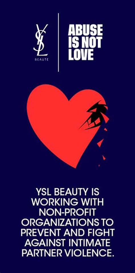 abuse is not love ysl|is ysl beauty safe.